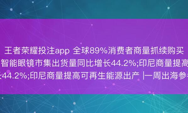 王者荣耀投注app 全球89%消费者商量抓续购买二手商品;2025年全球智能眼镜市集出货量同比增长44.2%;印尼商量提高可再生能源出产 |一周出海参考