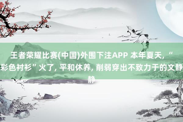 王者荣耀比赛(中国)外围下注APP 本年夏天， “彩色衬衫”火了， 平和休养， 削弱穿出不致力于的文静