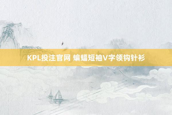 KPL投注官网 蝙蝠短袖V字领钩针衫