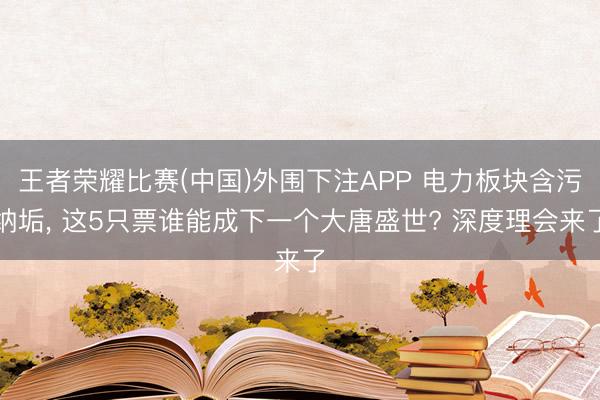 王者荣耀比赛(中国)外围下注APP 电力板块含污纳垢， 这5只票谁能成下一个大唐盛世? 深度理会来了
