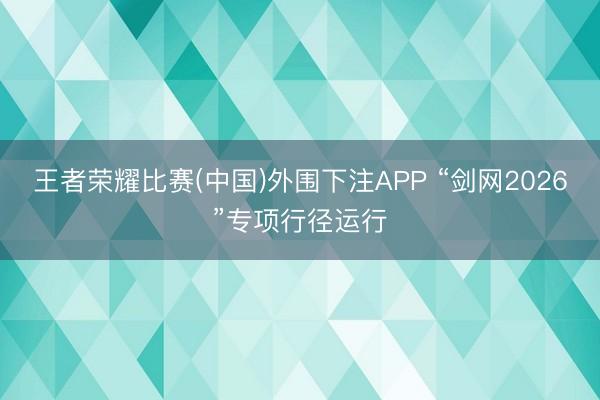 王者荣耀比赛(中国)外围下注APP “剑网2026”专项行径运行