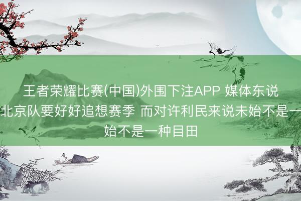 王者荣耀比赛(中国)外围下注APP 媒体东说念主：北京队要好好追想赛季 而对许利民来说未始不是一种目田