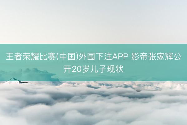 王者荣耀比赛(中国)外围下注APP 影帝张家辉公开20岁儿子现状