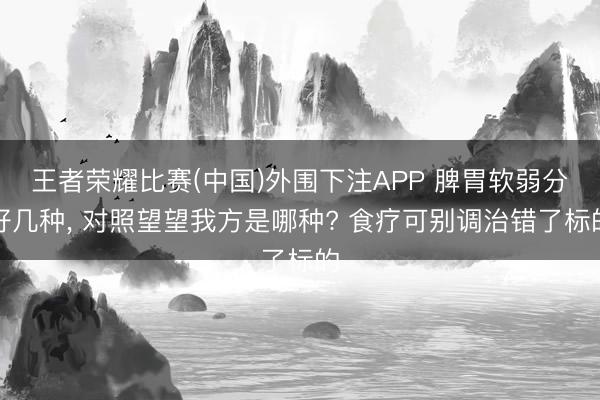 王者荣耀比赛(中国)外围下注APP 脾胃软弱分好几种， 对照望望我方是哪种? 食疗可别调治错了标的